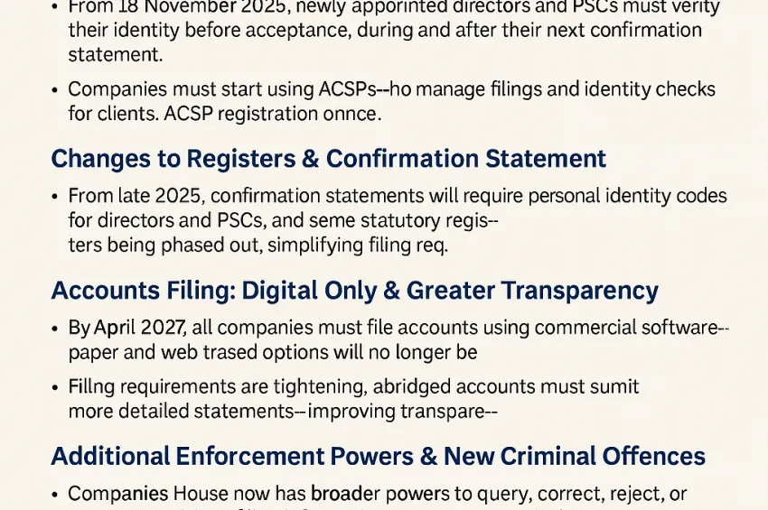 Companies House Reforms 2025: What SMEs Need to Know About New Reporting Duties