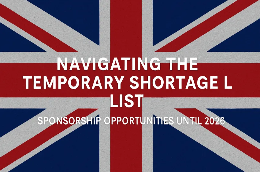 Navigating the Temporary Shortage List: Sponsorship Opportunities Until 2026
